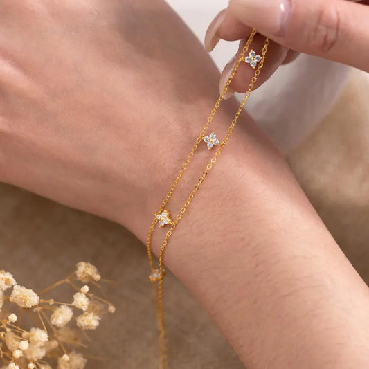 Tiny Flower Cluster Station Bracelet
