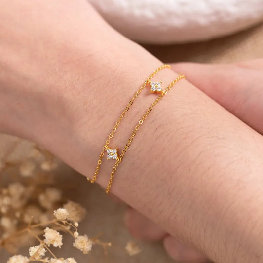 Tiny Flower Cluster Station Bracelet