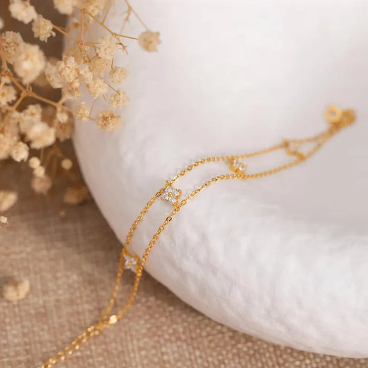 Tiny Flower Cluster Station Bracelet