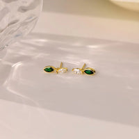 Marquise Two Stone Colour Earrings