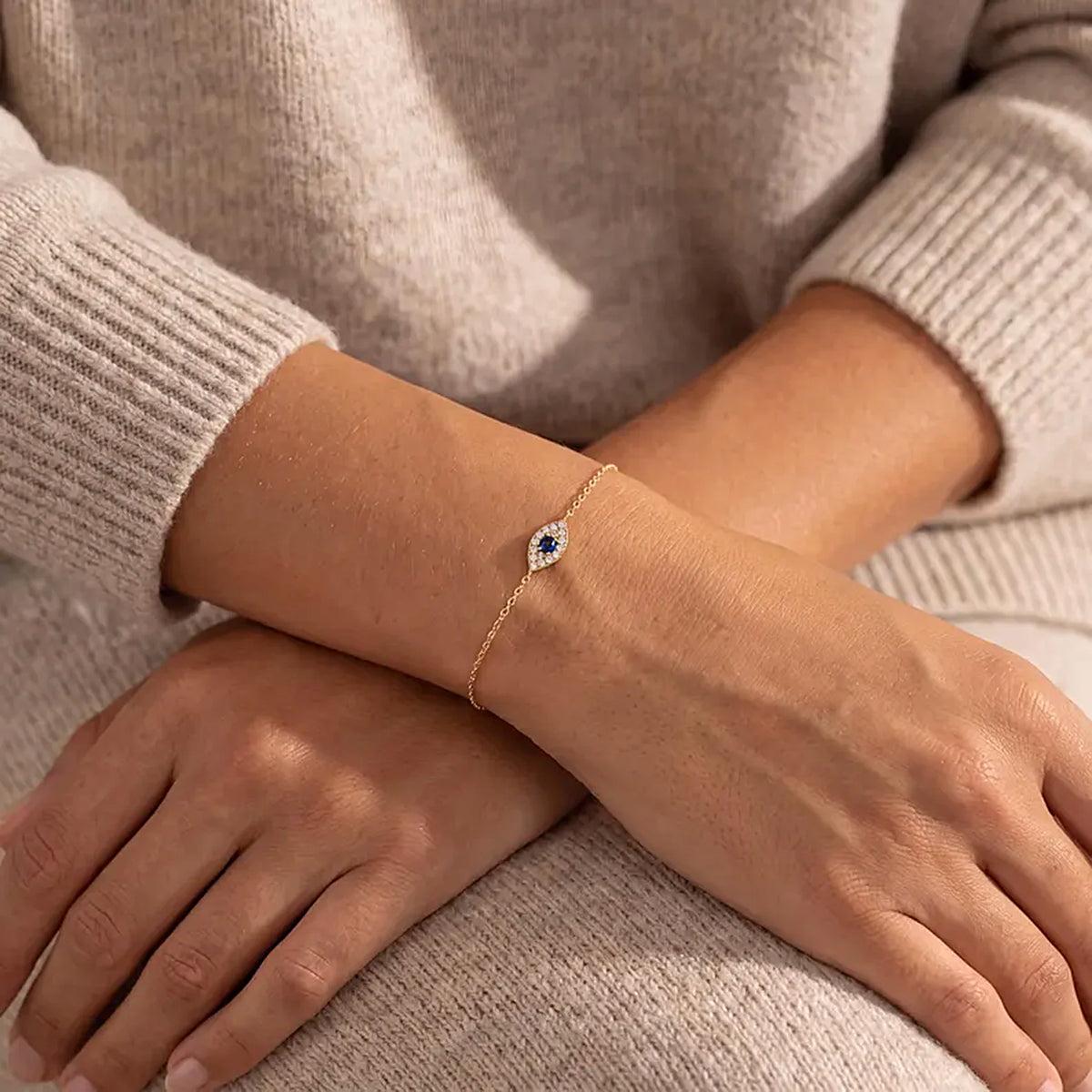 Blue Evil Eye Charm Bracelet