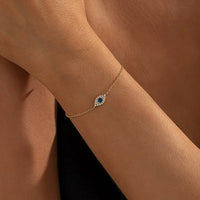 Blue Evil Eye Charm Bracelet