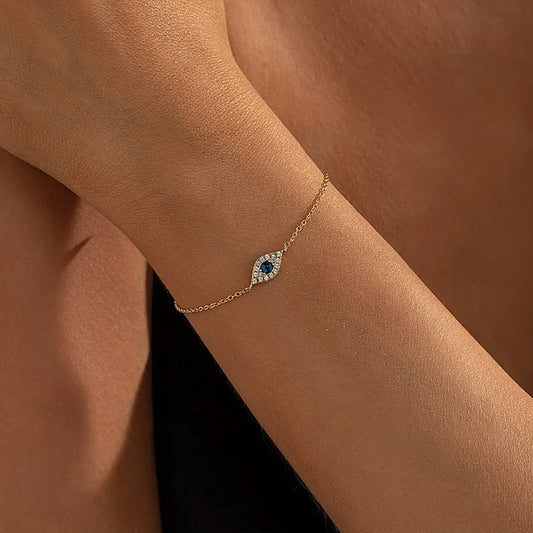Blue Evil Eye Charm Bracelet