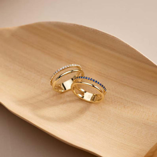 Double Rail Split Band Ring