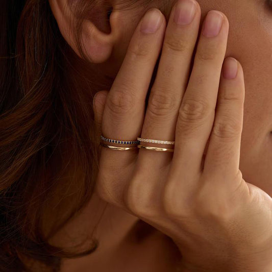 Double Rail Split Band Ring