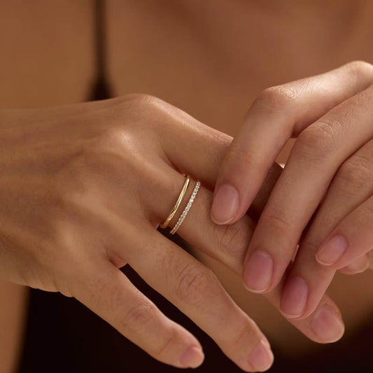 Double Rail Split Band Ring
