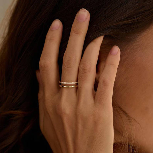 Double Rail Split Band Ring