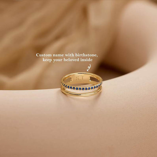 Double Rail Split Band Ring