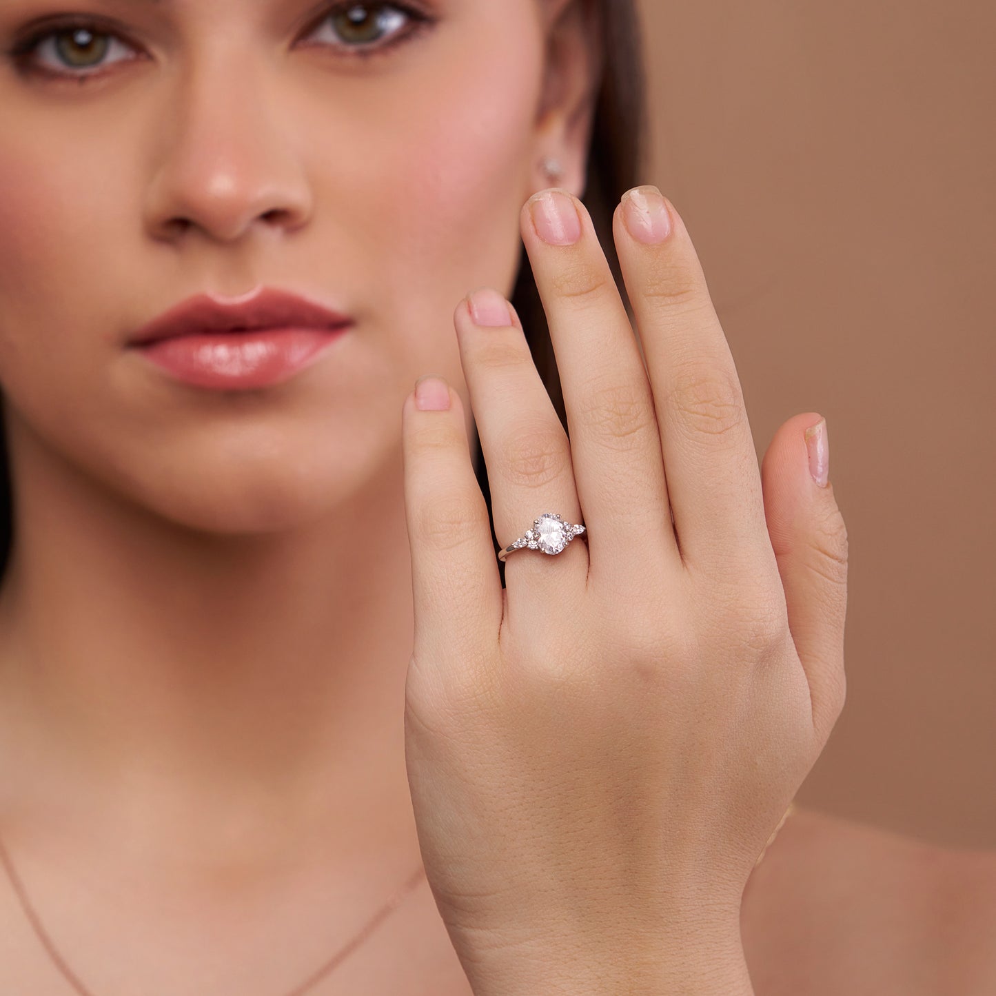 Oval Diamond Solitaire Ring