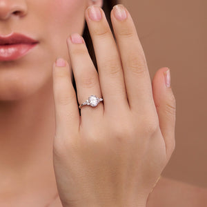 Oval Diamond Solitaire Ring - KYMEE