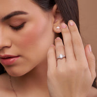 Oval Diamond Solitaire Ring - KYMEE