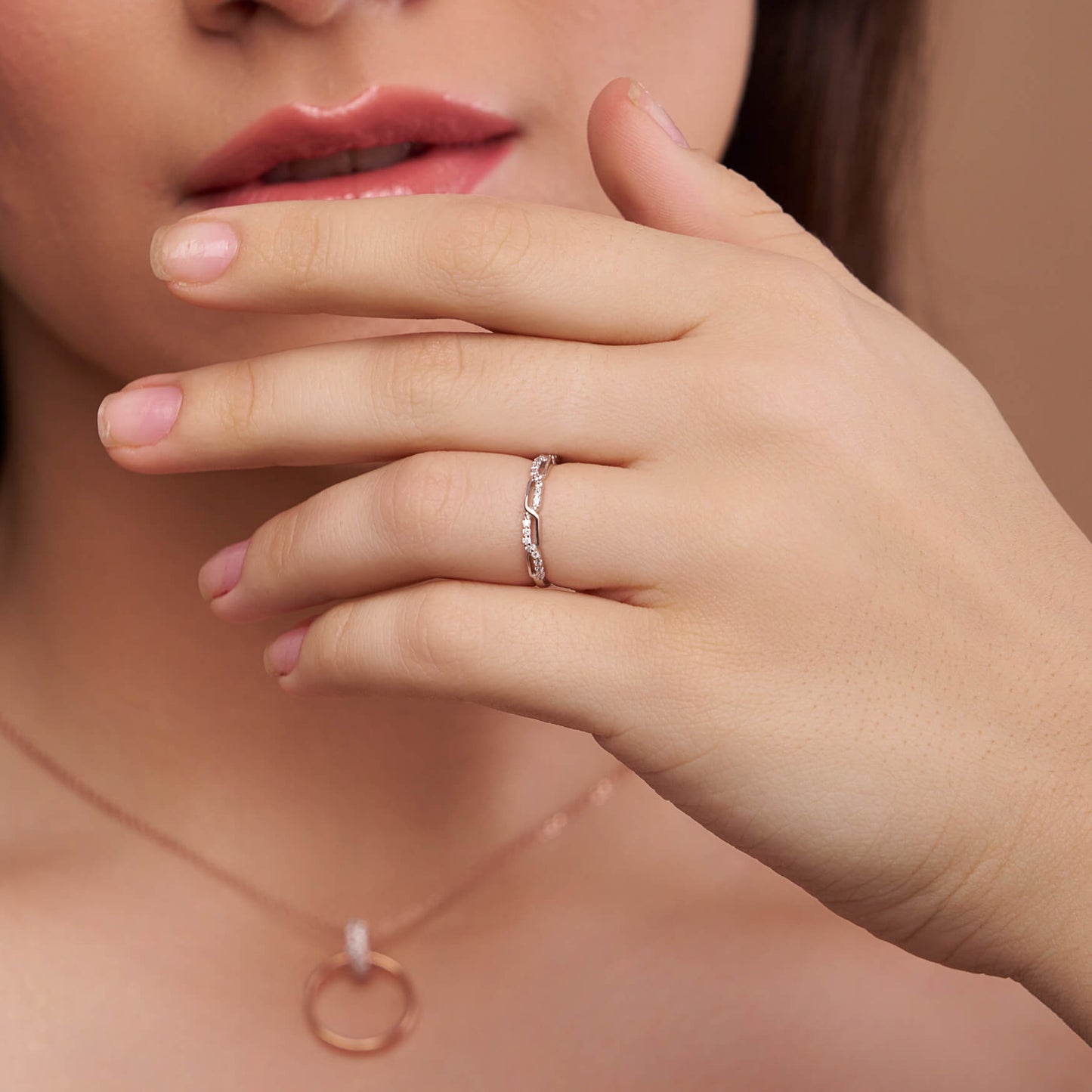 Braided Chain Links Ring - KYMEE