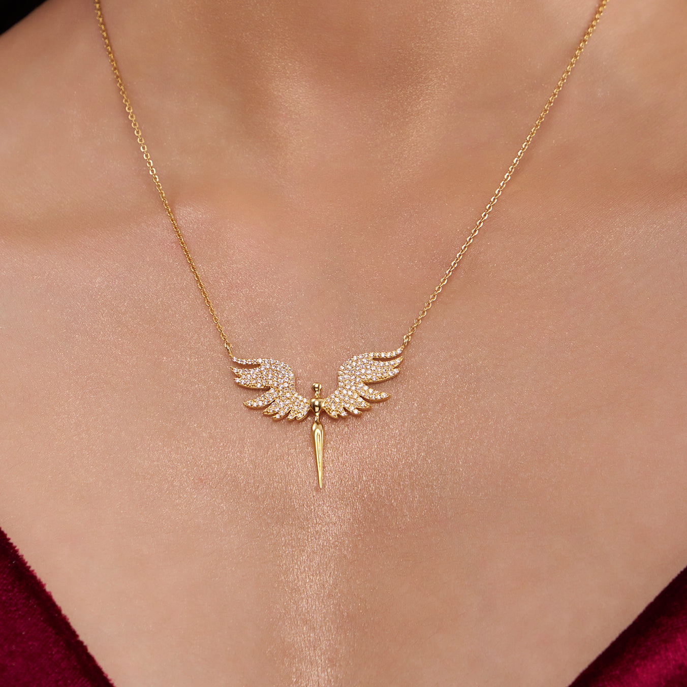 Angle Wings Fancy Necklace - KYMEE