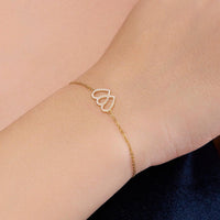 Two Heart Style Charm Bracelet - KYMEE