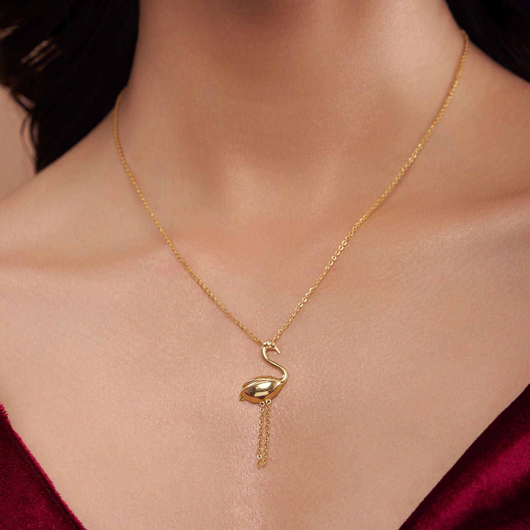 Stunning Flamingo Bird Pendant