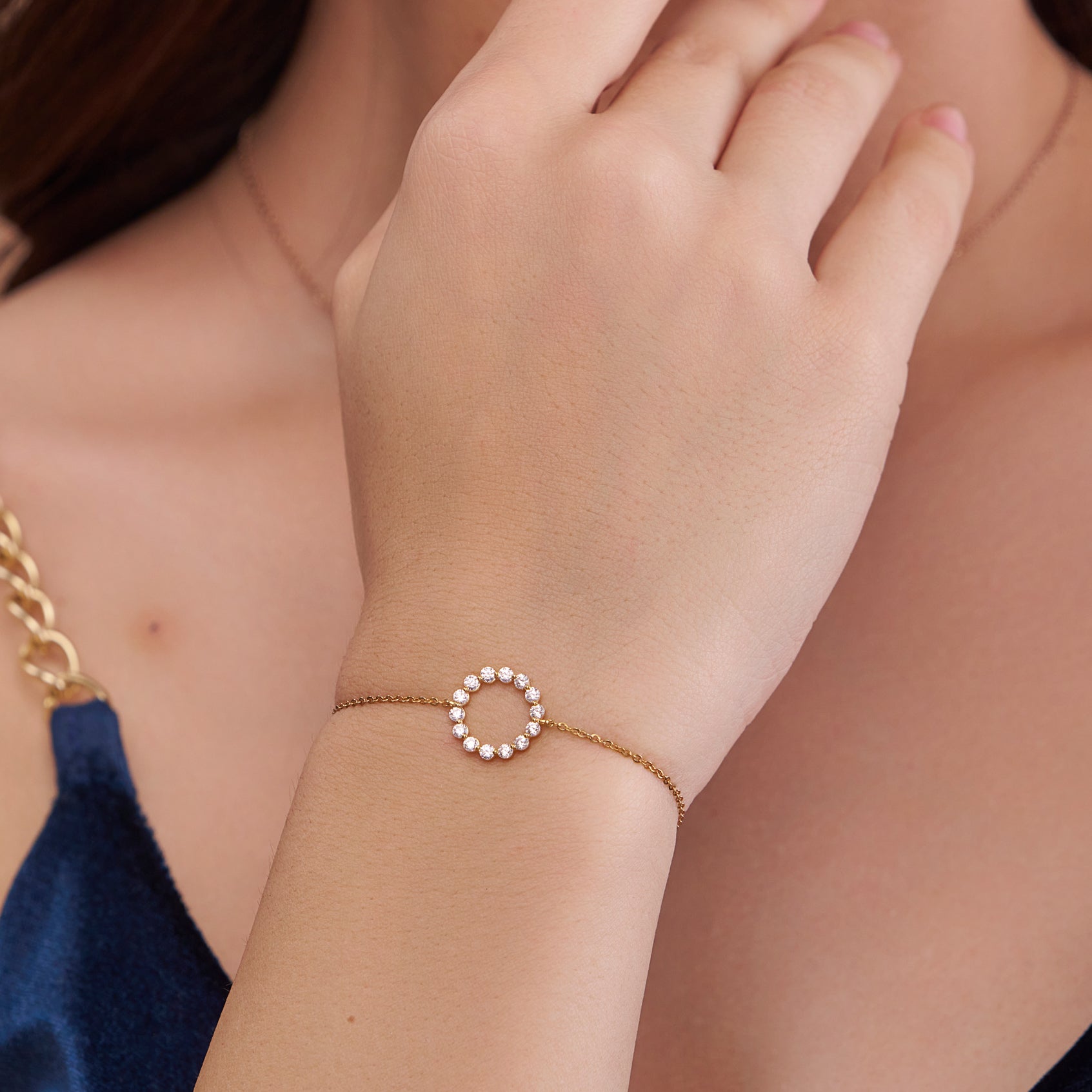 Circle Design Diamond Bracelet