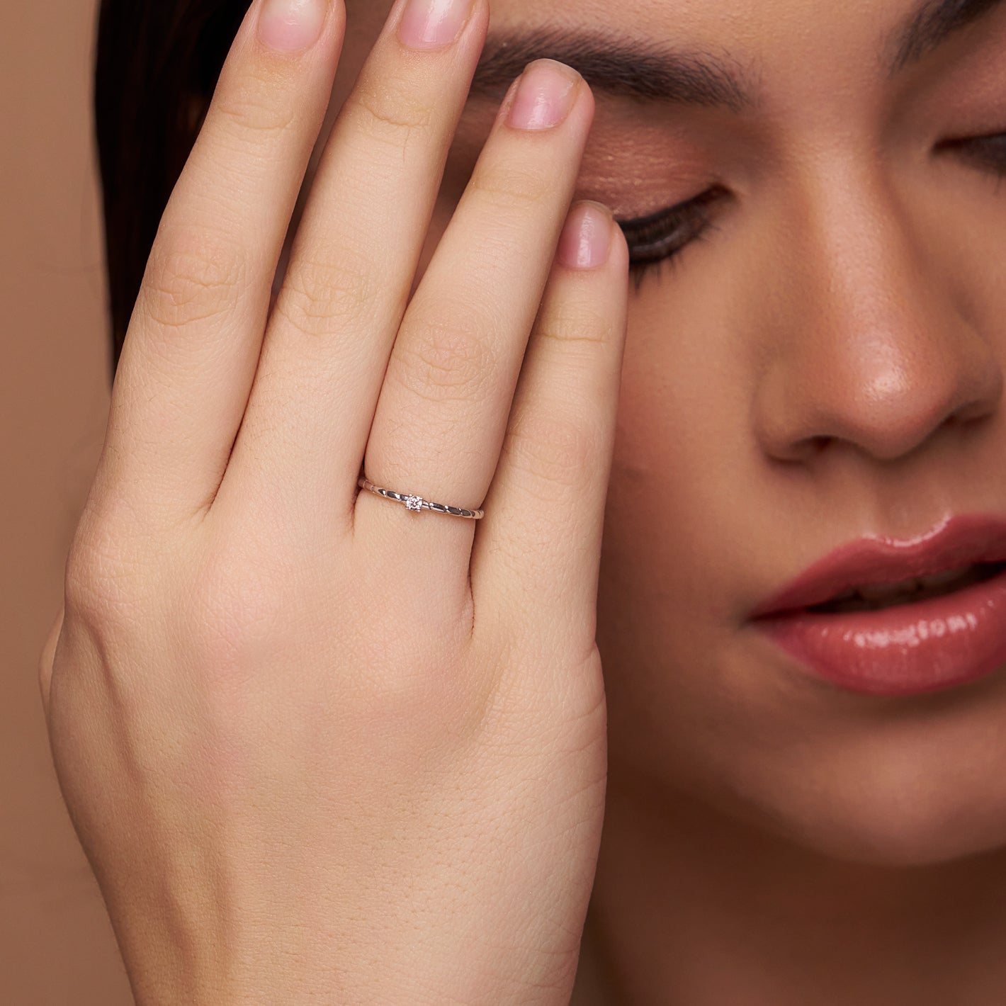 Twin Heart With Solitaire Ring Combo