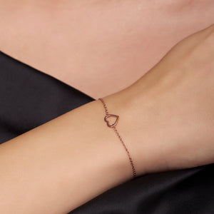 Heart-Shaped Charm Bracelet - KYMEE