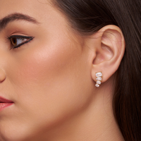 Emerald Cut Diamond Earring - KYMEE
