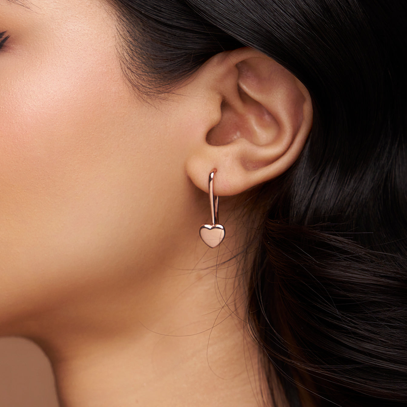Heart-Shaped Dangle Earring