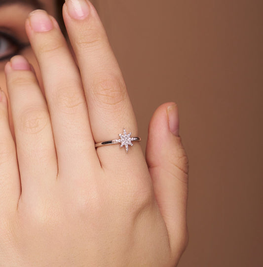 North Star Pave Ring
