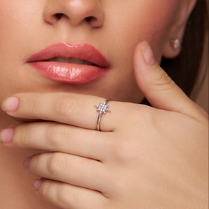 Sparkling Star Design Diamond Ring - KYMEE