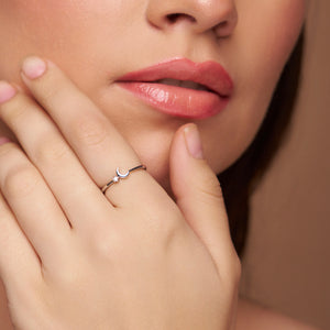Moon and Star Sparkle Ring - KYMEE