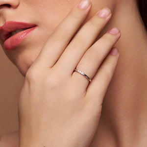 Three Round Diamond Stacking Ring - KYMEE