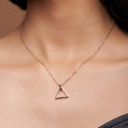 Triangle Diamond Stylish Geometric Pendant