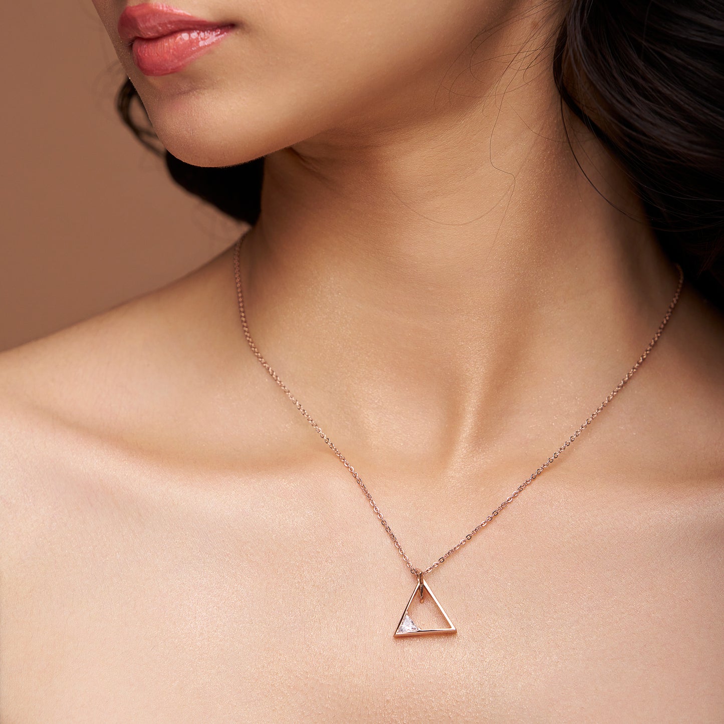 Triangle Diamond Stylish Geometric Pendant