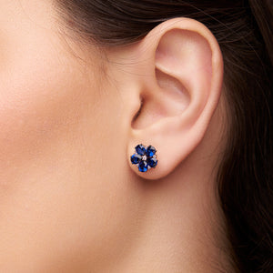 Pear Diamond Flower Earring - KYMEE