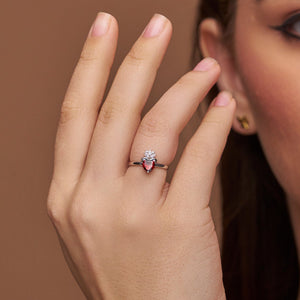 Fashionable Heart Diamond Ring - KYMEE