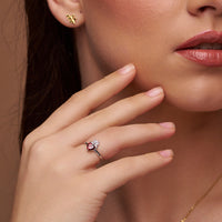 Fashionable Heart Diamond Ring - KYMEE