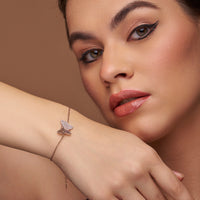 Radiant Butterfly Silver Bracelet - KYMEE