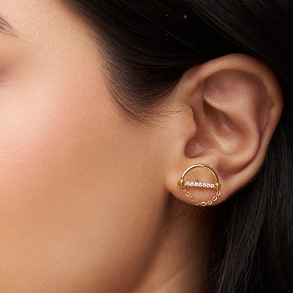 Ethereal Chain Design Earring