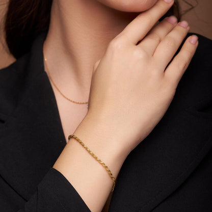 Timeless Silver Rope Chain Bracelet