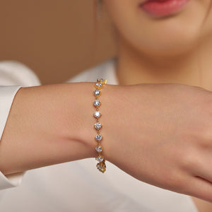 Round Diamond Tennis Bracelet - KYMEE