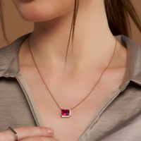 Ruby Glow Silver Pendant - KYMEE