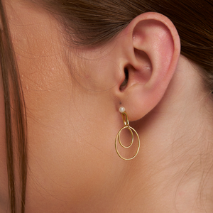 Minimalist Double Hoop Earrings - KYMEE