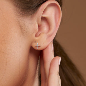 Diamond X Letter Earring - KYMEE