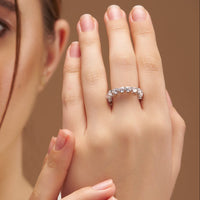 Heart Cut Full Eternity Band Ring
