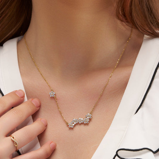 Starry Night Necklace with Crystal Stars - KYMEE