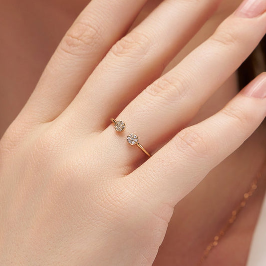 Twin Circle Diamond Ring - KYMEE