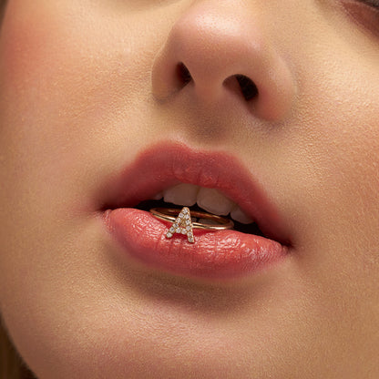 A Initial Diamond Ring