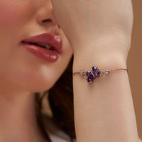 Butterfly Silver Charm Bracelet - KYMEE