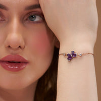 Butterfly Silver Charm Bracelet - KYMEE