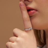 Gleaming Flow Open Silver Ring - KYMEE
