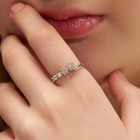 Gleaming Flow Open Silver Ring - KYMEE