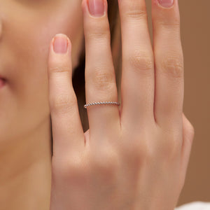 Sterling Silver Twist Stack Ring - KYMEE