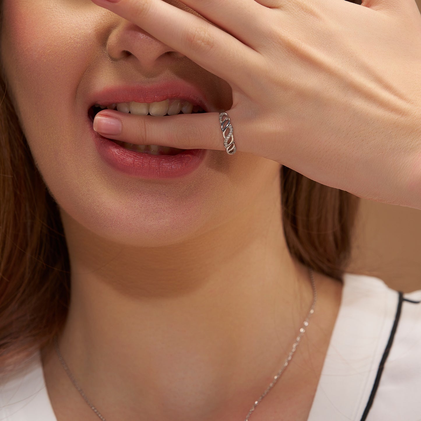 Delicate Braided Knot Ring